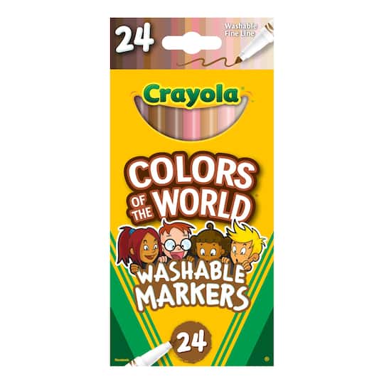 Crayola&#xAE; Colors Of The World Fine Line Washable Markers, 24ct.